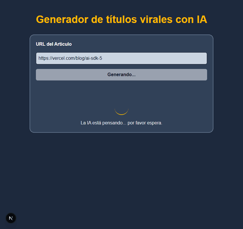 Captura del spinner