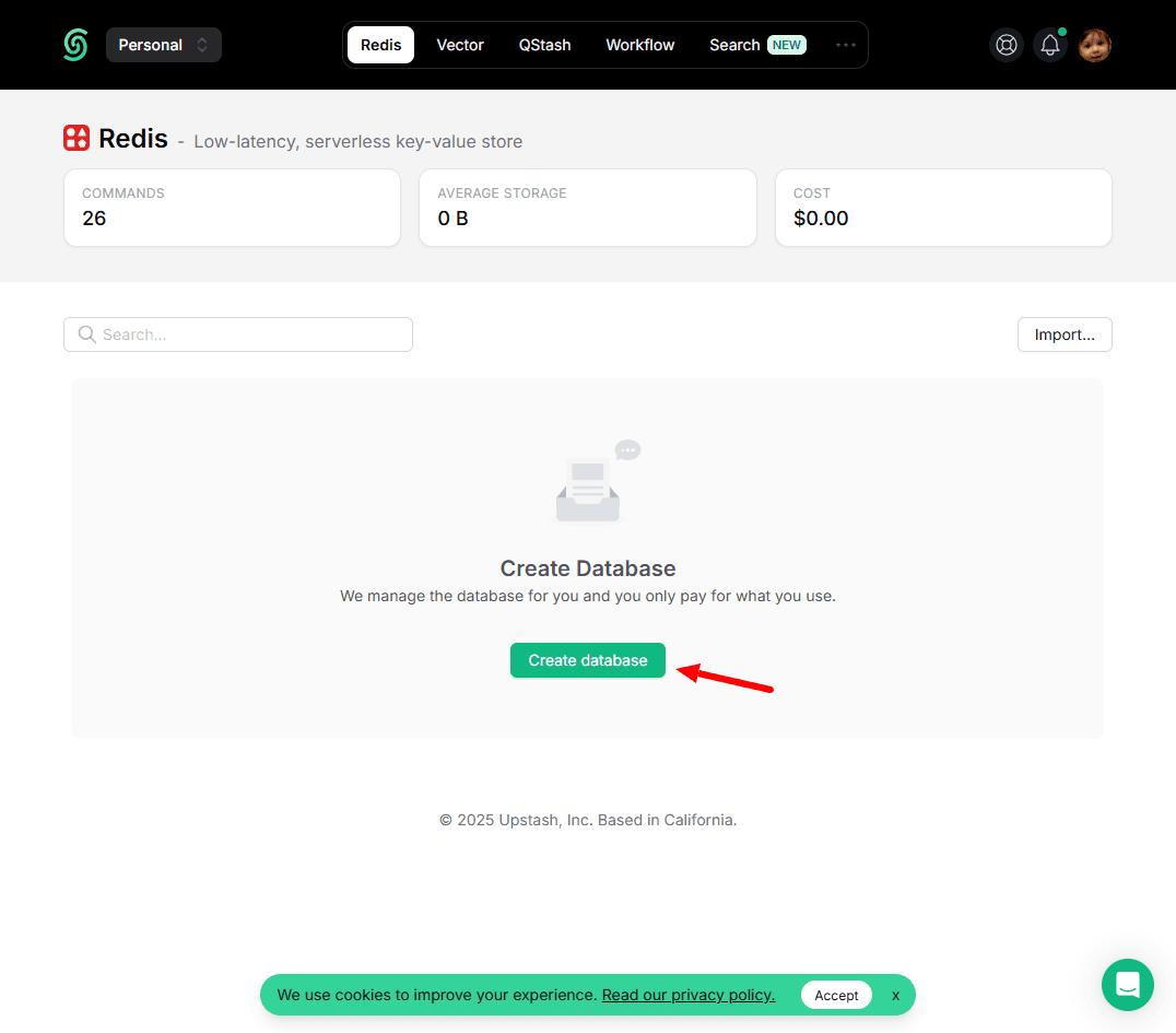 Create database